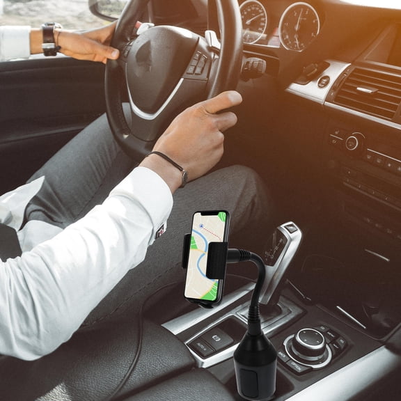 AURARMLET 1Set Black Car Phone Mount with 360 Rotation and Long Neck Design for Safe Driving and Navigation