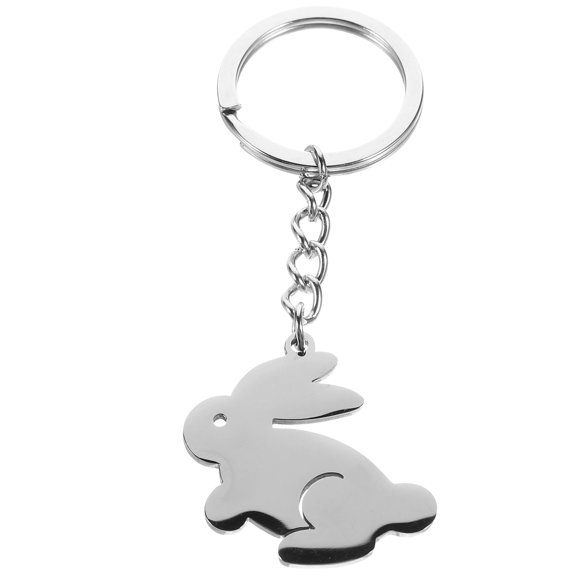 AURARMLET 1Set Cartoon Keyrings Cute Luxury Rabbit Keychain For Bag Pendant In Silver