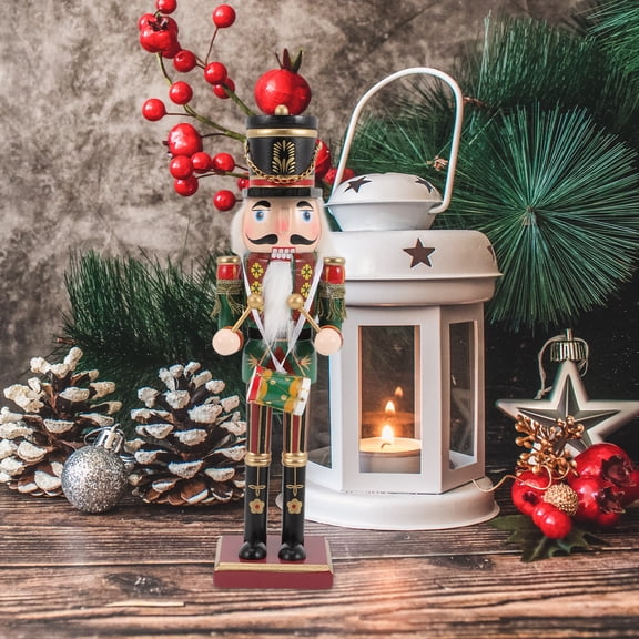 AURARMLET Wooden Nutcracker Figurine for Christmas Holiday Decor and Festive Exchange Celebration