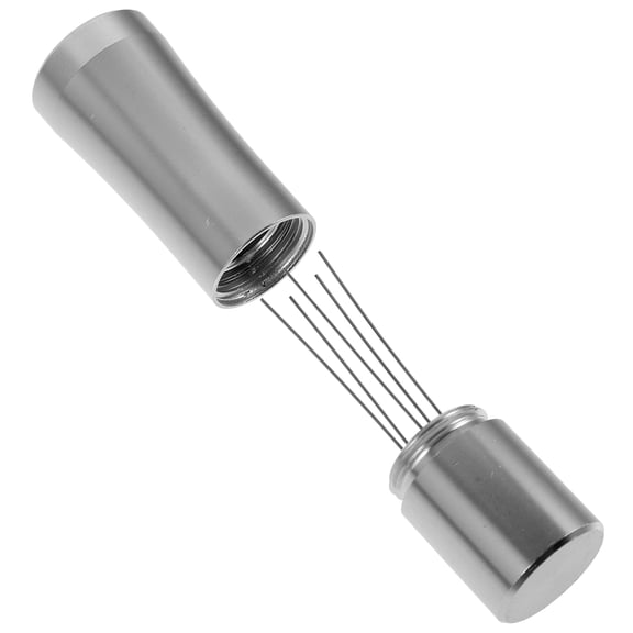 AURARMLET Espresso Powder Tool Needle Shaped Silver 304 Stainless Steel 1Set 2.7X0.9X0.9In