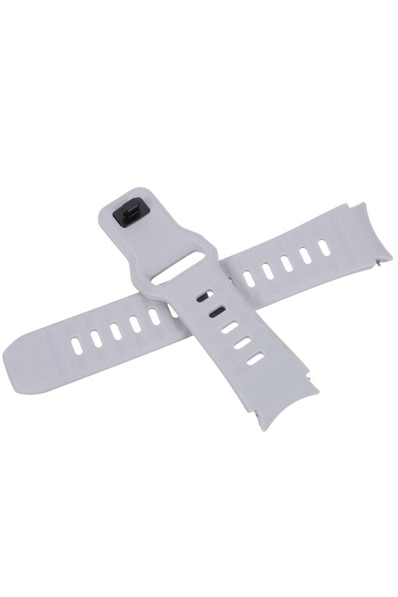 1Set Comfortable Light Grey Silicone Watch Band Replacement Adjustable Multipurpose Strap