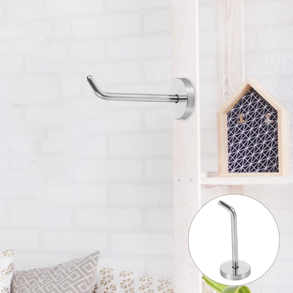 AURARMLET 1Set Decorative Stainless Steel Wall Hook Multi Purpose Hanging Storage Plated Silver Finish