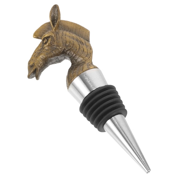 AURARMLET 1Set Deer Head Bottle Stoppers Multi Zebra Pattern Blue Green Bronze Sealing