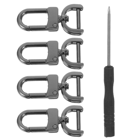 AURARMLET Detachable Snap Hook Swivel Clasp in Dark Grey Zinc Alloy 1Set