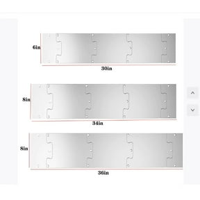 AURARMLET Stainless Steel Door Kick Plate Set with Heavy Duty Scratch Resistant Satin Finish for Interior Door