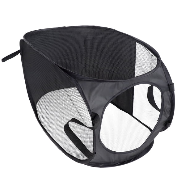AURARMLET Folding Laundry Hamper Laundry Storage Basket Black Steel Wire 1Pack 22.8X14.2X14.2in