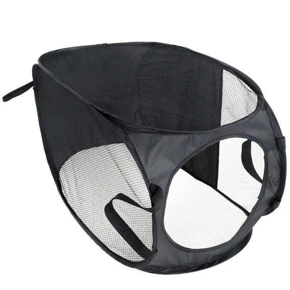 AURARMLET Folding Laundry Hamper Laundry Storage Basket Black Steel Wire 1Pack 22.8X14.2X14.2in