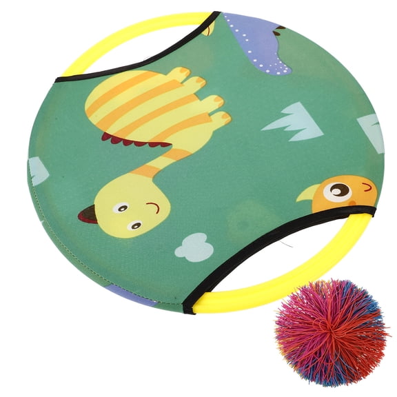 AURARMLET 1Set Green Toss and Catch Ball Game Durable Outdoor Plaything for Social Skills