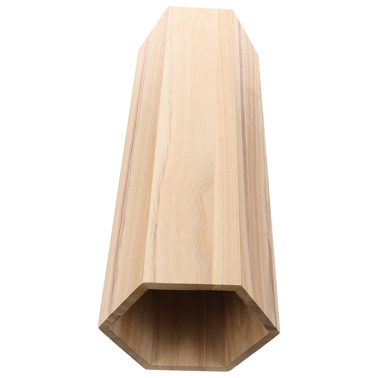 AURARMLET Hexagon Walnut Wood Umbrella Stand Space-Saving Indoor Holder 47.2x7.3x6.3in Stylish Home Entryway Organizer