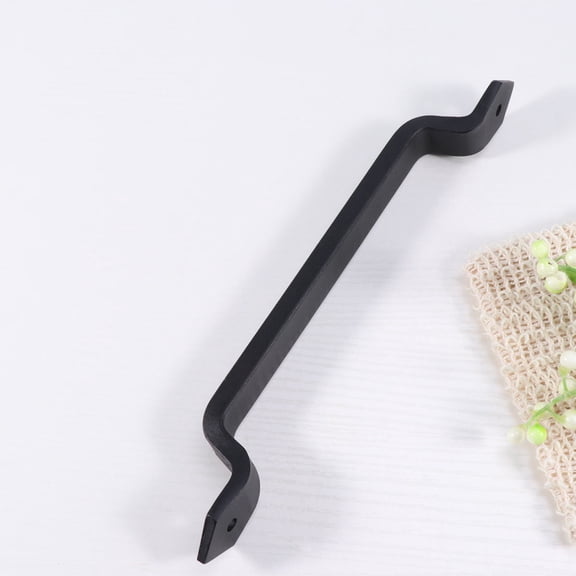 AURARMLET 1Set Industrial Style Door Handle Carbon Steel Black for Decorative Pulling in Home and Office