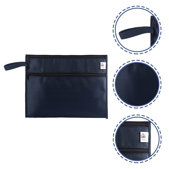 AURARMLET Rectangular Zippered Document Folder, File Organizer for Secure Storage and Easy Access, 1 Piece Set