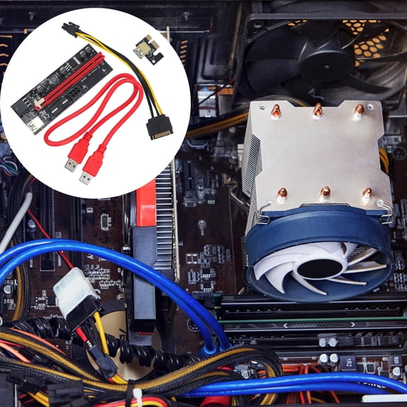 AURARMLET 1Set Pcie Riser Card External GPU for Laptop Red Computer Accessory