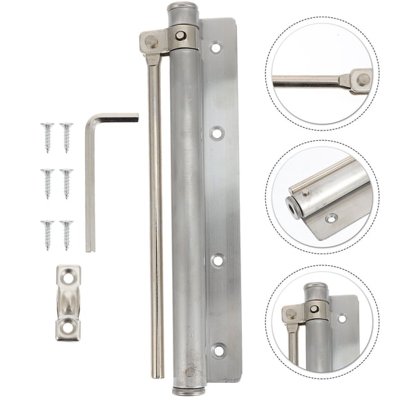 AURARMLET 1Set Silver Door Closer for Automatic Closing and Noise Reduction 7.3X6.9X1.4in