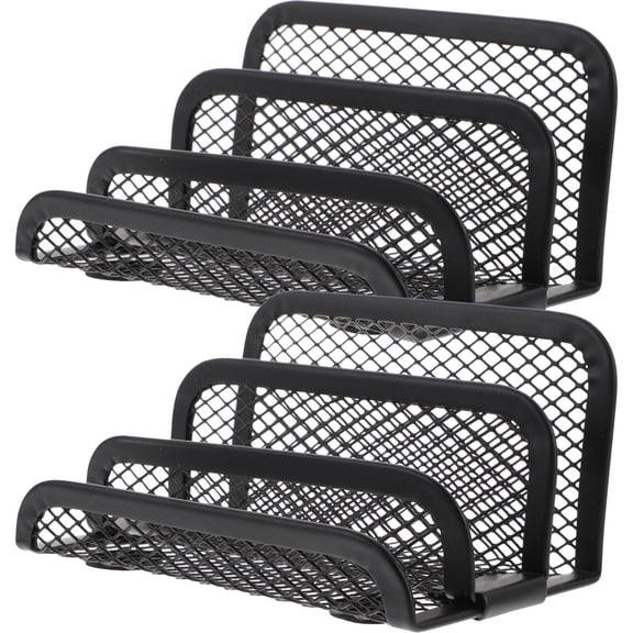 AURARMLET Card Display Stand Metal Black 2Pcs 11.8X7.9X3.9in