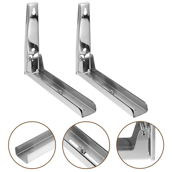 AURARMLET Wall-Mounted Microwave Shelf Stainless Steel Kitchen Storage Rack Space Saver Organizer