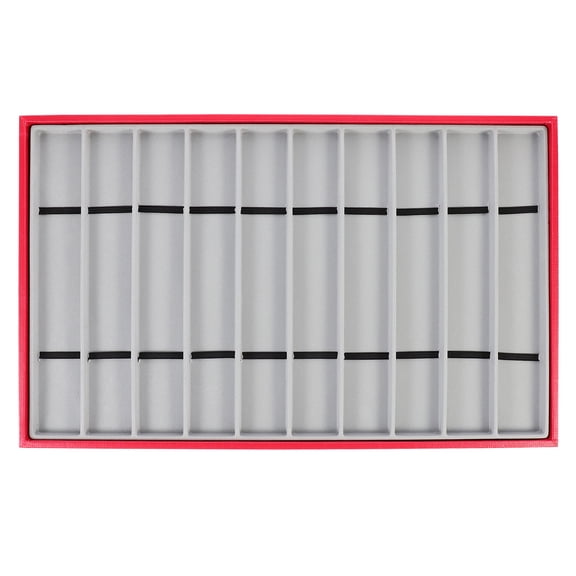 AURARMLET 1Set Watch Display Tray Dark Grey Red Grey for Retail Store Trade Show Home Use