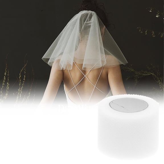 AURARMLET 2Pcs White Tulle Rolls Durable Polyester Fabric for DIY Tutu Skirts and Chair Sashes