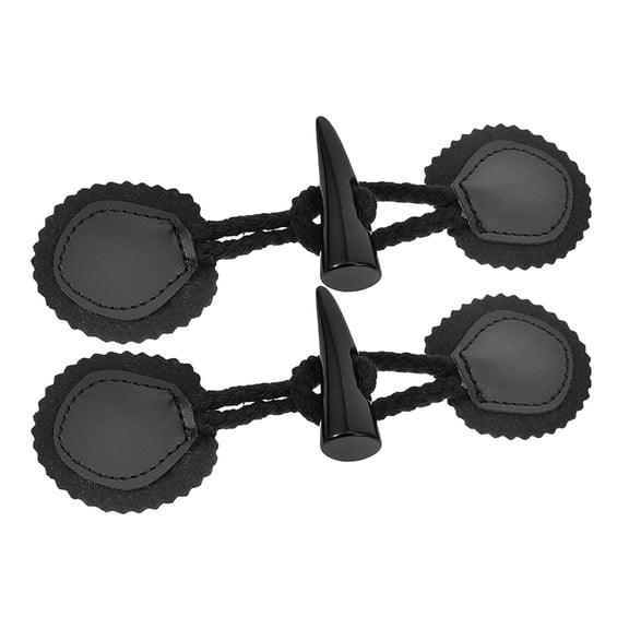 AURARMLET 2 Pairs Coat Buttons Black Toggle Buttons For Clothing Outerwear Enhancement DIY Projects