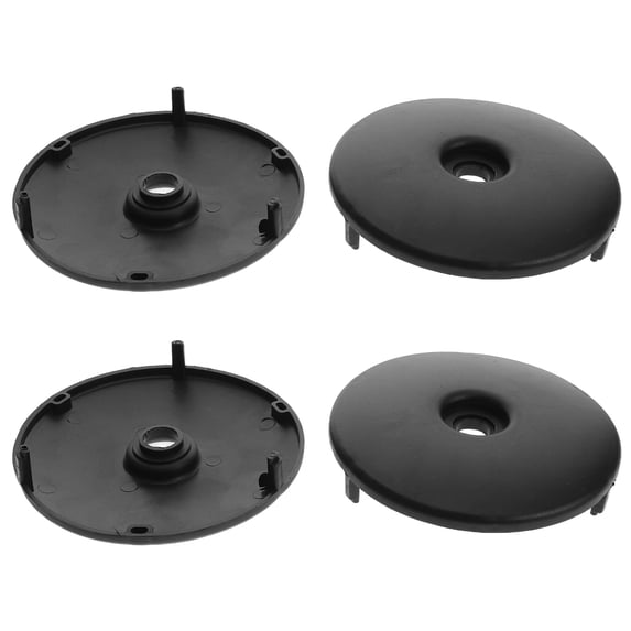 AURARMLET 2-Pack Replacement Black Plastic Wheel Caps for Gym Equipment, Perfect for Home Gym and Fitness Machine Maintenance