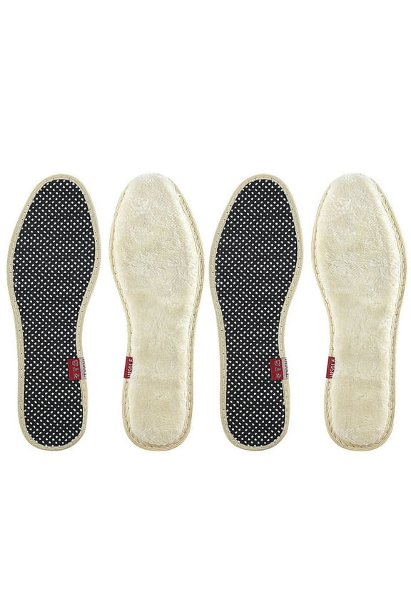 2 Pairs Warm Slippers Insole for Shoes with Non-slip and Warm Keeping Features