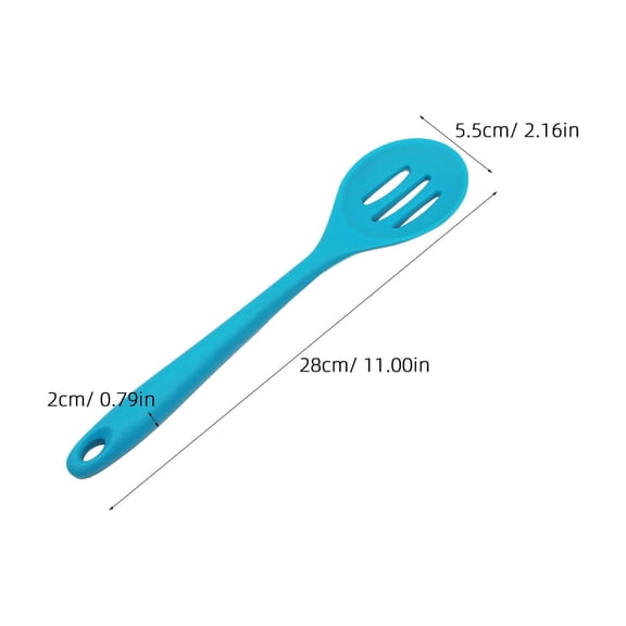 AURARMLET 2 Pcs Silicone Slotted Spoons Kitchen Utensils Multifunctional Cooking Tools Random Colors