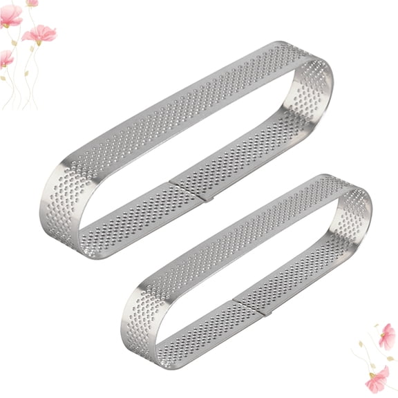 AURARMLET 2-Piece Tart Molds Set Stainless Steel Bakeware Kitchen Baking Tools and Easy to Clean
