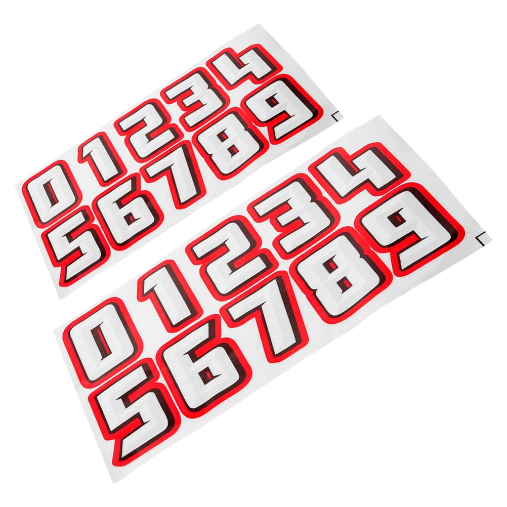 AURARMLET 2 Sets Reflective Number Stickers for Bikes, Cars, and Rides ...