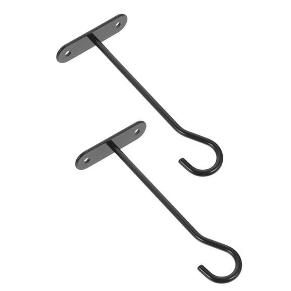 AURARMLET 2 Sets Black Metal Ceiling Hooks, Plant Hangers for Indoor Hanging Pots and Garden Decor