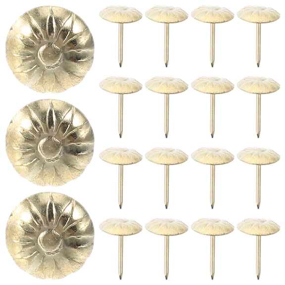 AURARMLET 200Pcs Golden Upholstery Tacks Heavy Duty Metal Nails for Furniture, Door, Window, Crafts, and Decoration