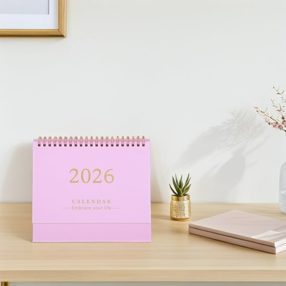 AURARMLET 2026 Stand Up Desk Calendar - 1 Pack Table Planner for Office, Home, School, Daily Scheduling and Organization