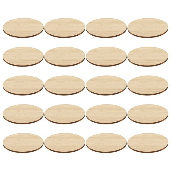 AURARMLET Unfinished Round Chips Unfinished Slices Synthetic Material 20Pcs