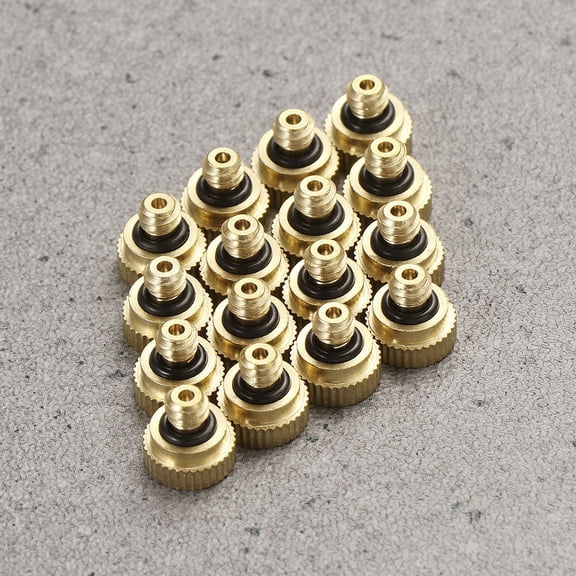 AURARMLET 20Pcs Atomizing Brass Low Pressure Sprayer Nozzle Golden For Outdoor Cooling System