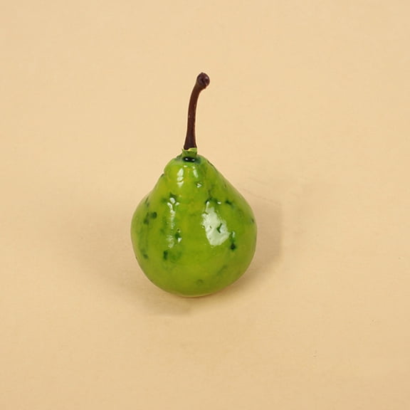 AURARMLET 20Pcs Green Simulated Pear Decor Foam Fruit Model for Desktop Supply and Photo Props