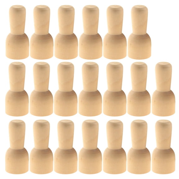 AURARMLET 20Pcs Handicraft Toys Wooden Puppet for Home 4.5X2CM