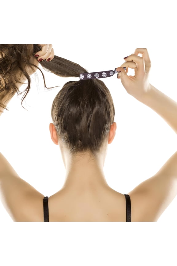 20Pcs Knot Hair Ties for Volleyball Black Elastic Hair Bands Soft Material for Daily Use