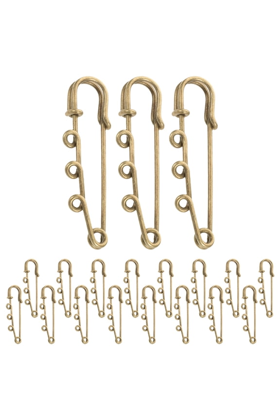 20Pcs Large Pins with 3-Hole Design for Craft, Shawl, Brooch, Scarf, and Accessory Use