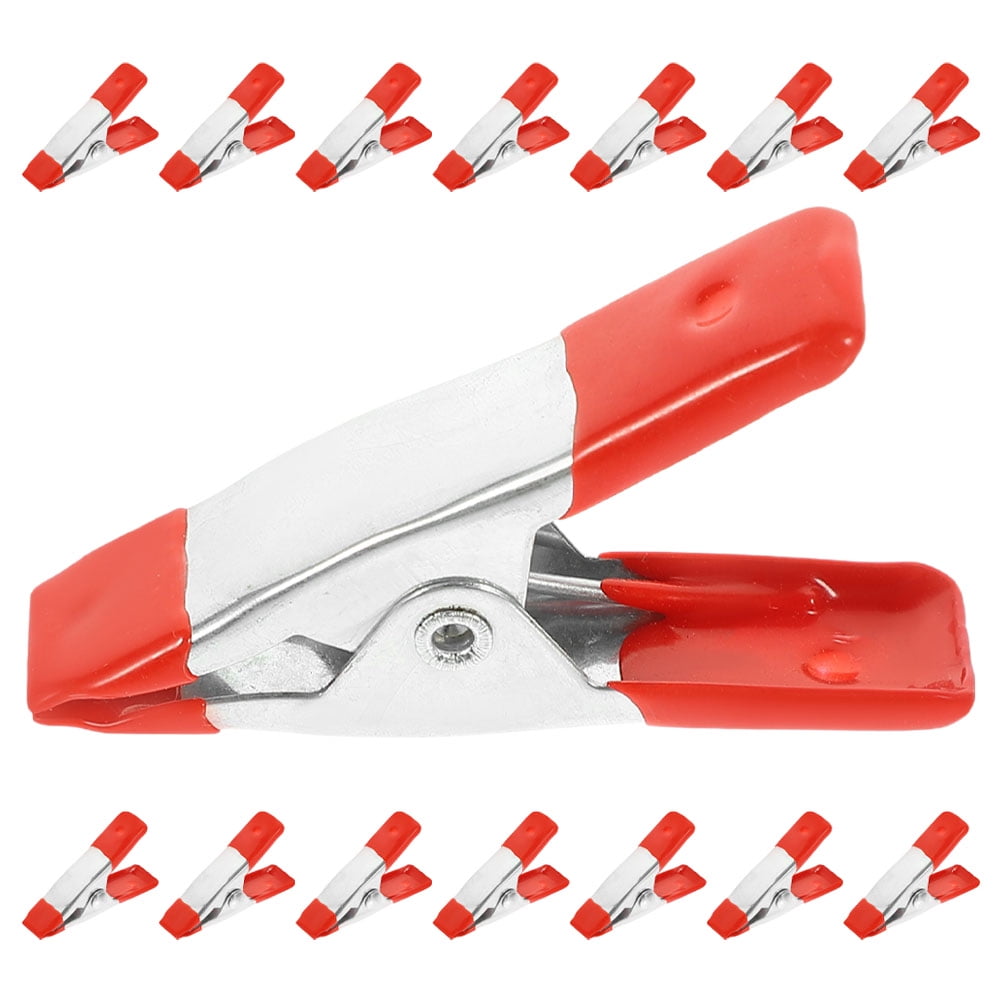 2 Inch Metal With Rubber Tips 12 Pack 12-Piece Mini Spring Clamp Set ...
