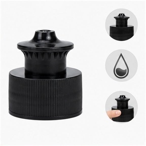 AURARMLET 20Pcs Reusable Bottle Caps Plastic Push Pull Top for Sports Water Bottles and Travel