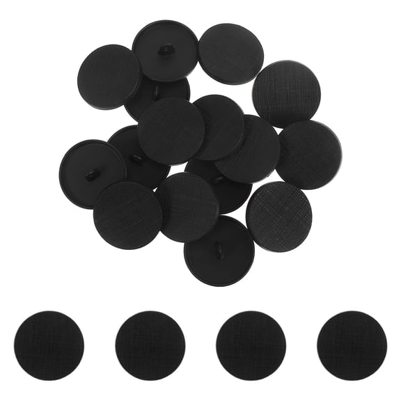 AURARMLET 20Pcs Round Textured Black Metal Buttons for Sewing Coats Jackets Cardigans Stylish Retro
