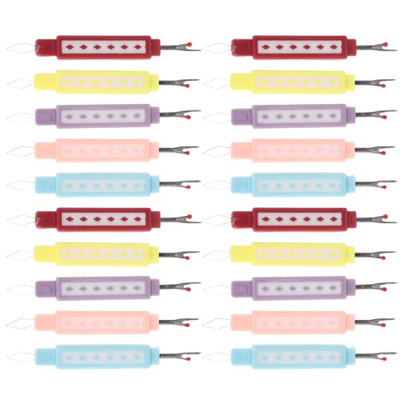 AURARMLET 20Pcs Sewing Needle Threader and Seam Ripper Tool for Crafting with Portable Dual Function Embroidery Aid