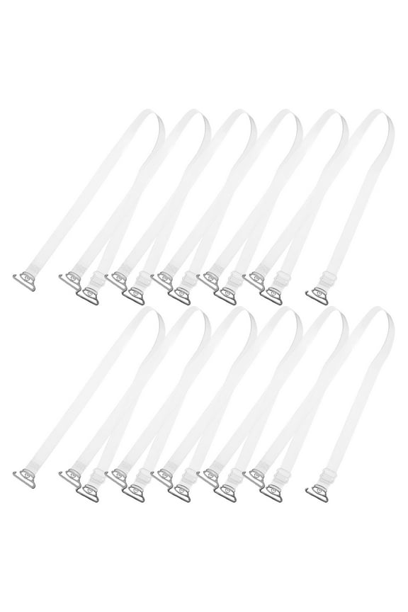 20Pcs Transparent Bra Strap Clips Invisible Adjustable Elastic Replacement Straps for Comfortable Secure Fit