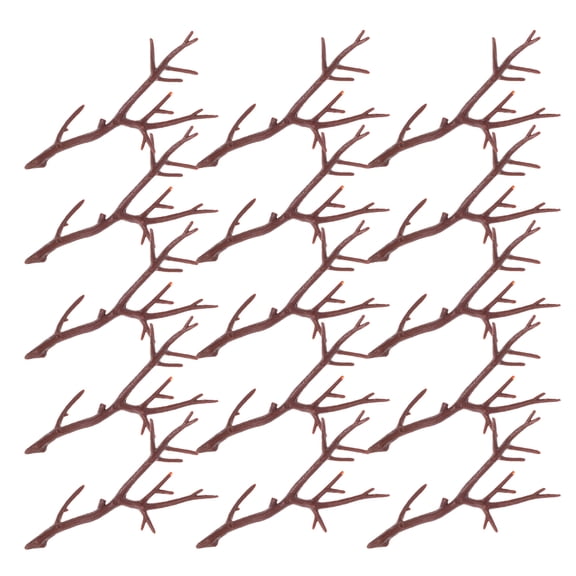 AURARMLET 20pcs Plastic Antlers Rustic Charm Brown for DIY Enthusiasts Christmas Party Decoration