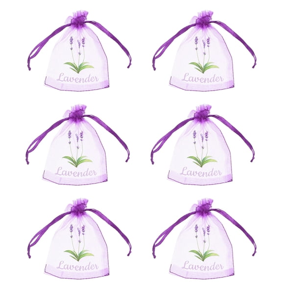 AURARMLET 20Pcs Versatile Lavender Bags Empty Organza Pouches for Jewelry and Herb Organization