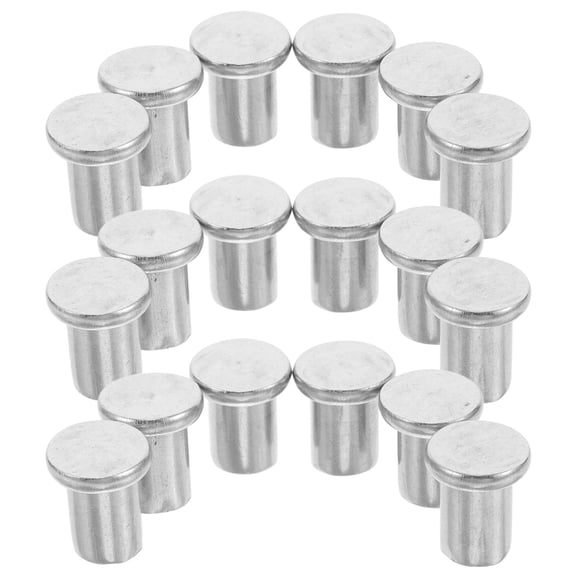 AURARMLET 20pcs Stainless Steel Flat Rivets for Leathercraft, Solid Steel Small Repair Rivets, and Rust-Resistant