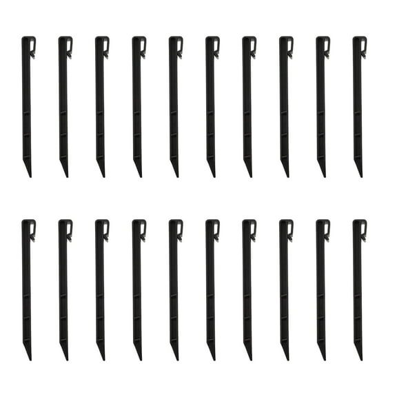 AURARMLET 24.5X0.79Inch Black PE Gardening Nails for Plant Fixing and Stabilization
