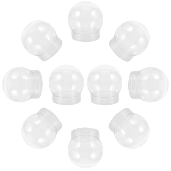 AURARMLET 24Pcs Snow Globe Figurines Transparent Plastic for Christmas Decoration