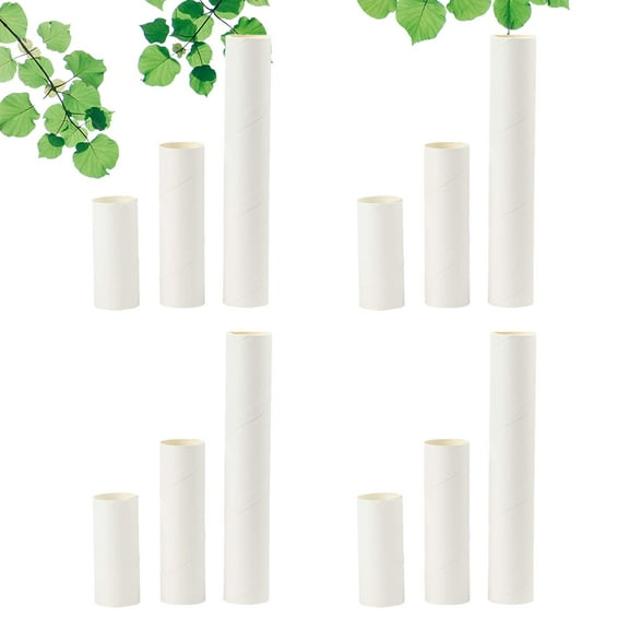 AURARMLET White Kraft Paper Tubes 24PCS for Craft Projects, Art Supplies, Storage and Creative Uses