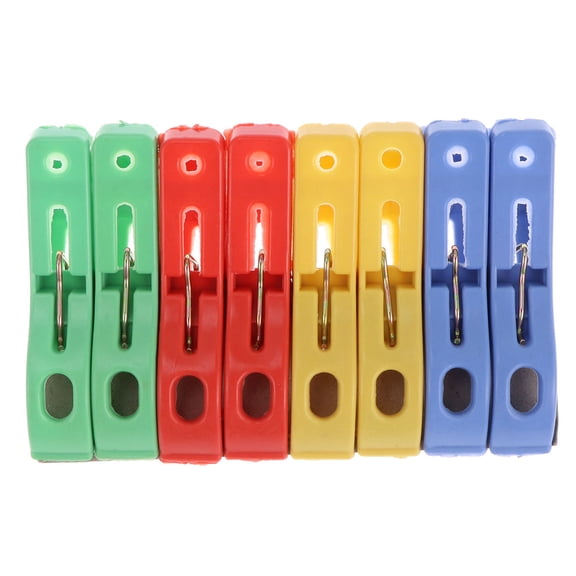 AURARMLET 24Pcs Large Clothespins Plastic Clothes Clamps for Windy Weather