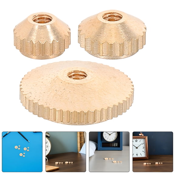 AURARMLET 24-Piece Quartz Clock Movement Nut Replacement Set with Golden Metal for Clock Repair and Maintenance