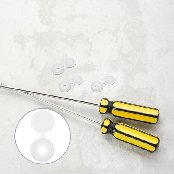 AURARMLET 250pcs White Plastic Hinged Fixture Screw Caps Covers for Household Maintenance and Repair